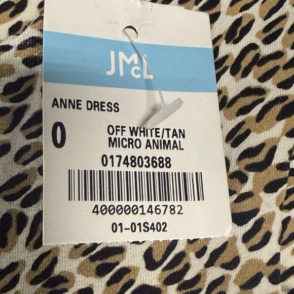 J McLaughlin Micro Animal Print Anne Sheath Dress Women Size 0 Sleeveless NWT - Picture 10 of 15